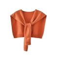thumbnail image 1 of Women Shawl Wrap, Knitted Scarf Cape Pashmina Shawls, Fashion Shrug for Summer Winter Spring & Air-conditioned Room Orange, 1 of 2