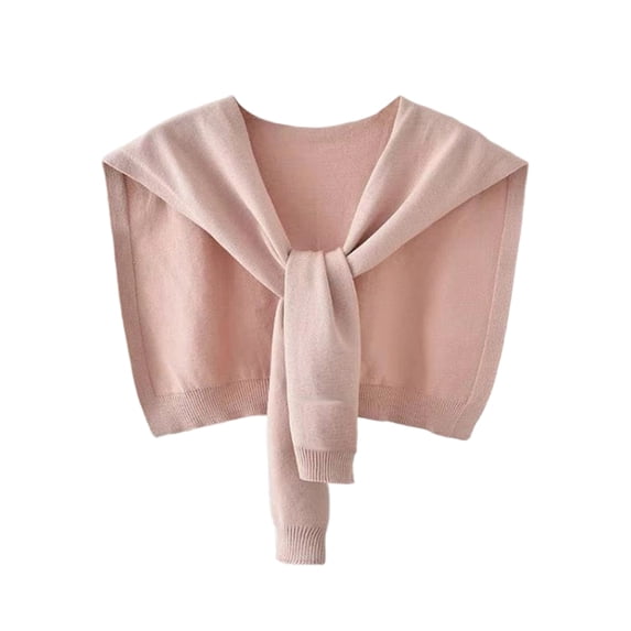 Women Shawl Wrap, Knitted Scarf Cape Pashmina Shawls, Fashion Shrug for Summer Winter Spring & Air-conditioned Room Pink