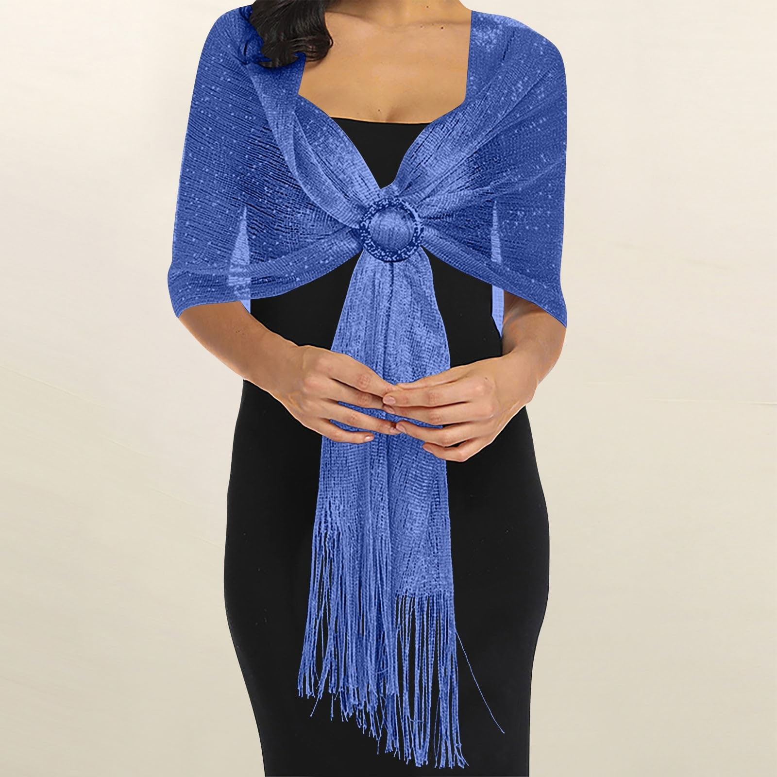 Women Shawls and Wraps, Thread Shawl, Open Knit Wedding Shawl, Bride Bridesmaid  Evening Wrap, Sparkling Party Shawl, 74x17 Inch Fringe Scarf, Special  Occasion Accessory - Blue - Walmart.com