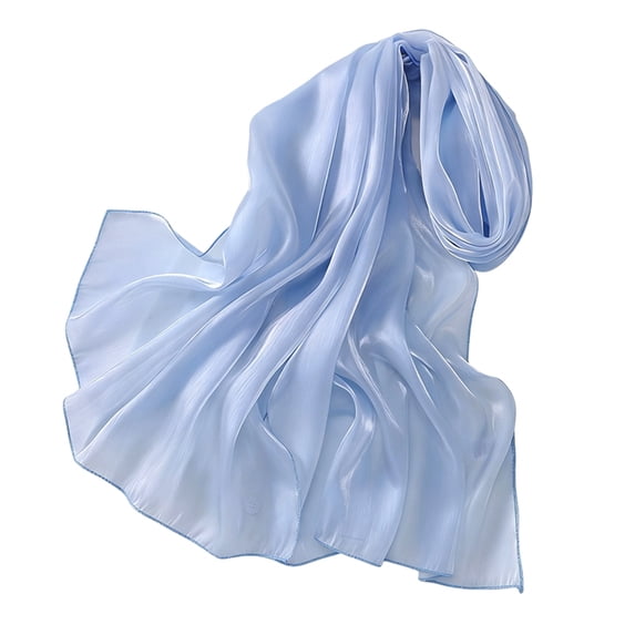 Women Shawls and Wraps for Evening Dresses Like Chiffon Silk Scarf Formal Silky Pashmina Shawls for Weddings Blue