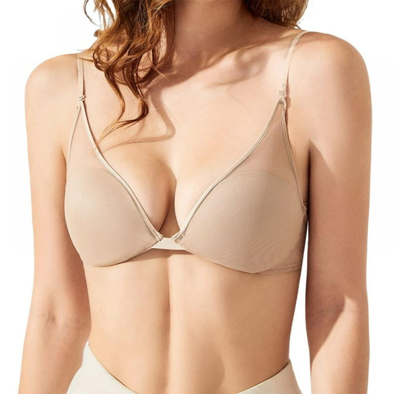 Women Sheer Mesh Transparent Bra Sexy Wireless Underwear