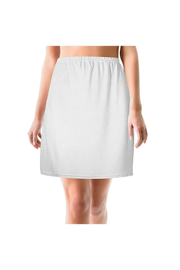 Women Shirt Extender Skirts Lace Trim Underskirt Solid Color Elastic Waist Tiered Sheer Layered Patchwork Ruffle Pleated Short Skirt Underwear Beach Vacation Clothes