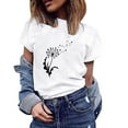 thumbnail image 1 of Women Shirt Thin section Printed Trendy Lining Christmas gift Durable Fashion Loose Fitting Short Sleeve Khaki Sexy Lining Size L, 1 of 5