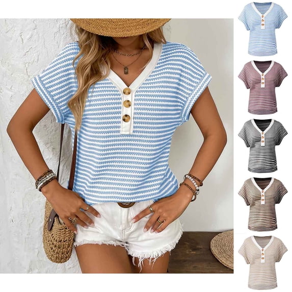 Women Shirt V Neck Tshirt Womens Summer Tops Basic Clothes for Women