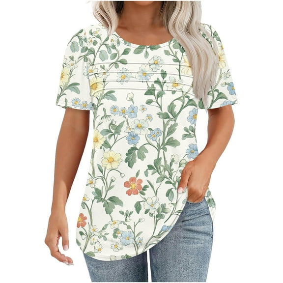 Women Shirts 2025 Summer Womens Short Sleeve Tops Casual Cotton Shirts for Women Dressy Casual Petite Shirts for Women Plus Size Trendy Loose Summer Shirts for Women
