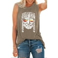 thumbnail image 1 of Women Shirts Letter Printed Tank Top Graphic Tee Summer Casual Sleeveless Tee Tops, 1 of 1