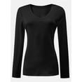 thumbnail image 1 of Women Shirts V Neck Long Sleeve Tops T-Shirt Basic Tees, 1 of 5