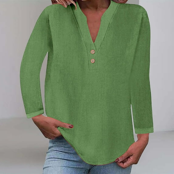 Women Shirts Women'S Fashion Casual V Neck Button Up Short Sleeved Blouse,Green Women Shirts XXL