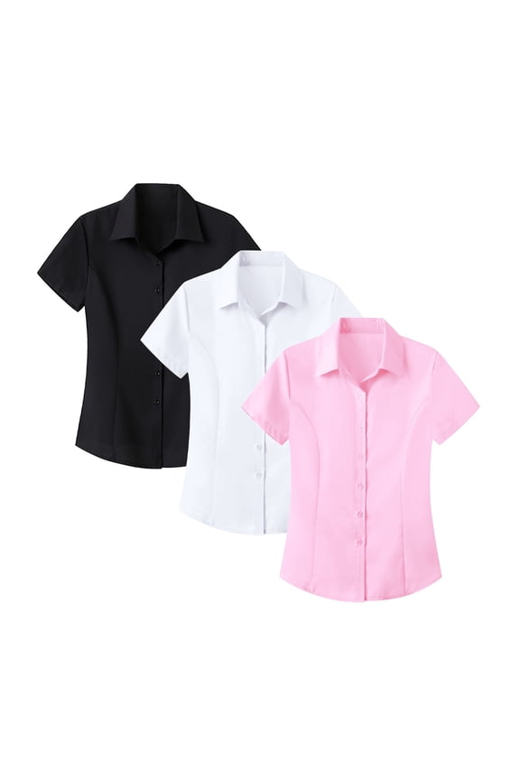Women Shirts Women'S Interview Formal Outfit Clothing Without Ironing Short Sleeved Shirt For Women Business Short Sleeved Shirt For, Women Shirts XXL