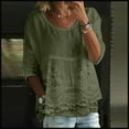 thumbnail image 1 of Women Shirts Women'S Print T Shirt Half Sleeved Round Neck Shirt 3/4 Sleeved T Shirt Loose Large Size T Shirt, Women Shirts XXL, 1 of 1