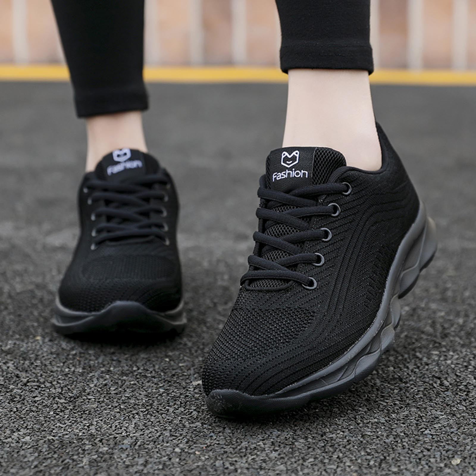 Women Shoes 212 Sneakers Low Top Breathable Casual Sneakers Lightweight Sports Women Shoes Black 7