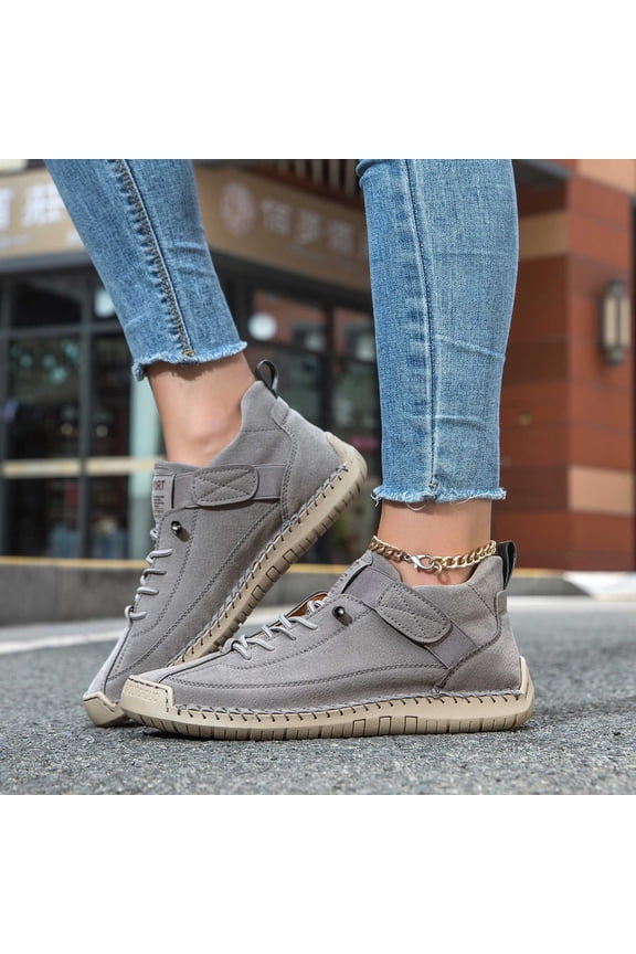 Women Shoes Comfortable Orthopedic Sneakers with Arch Support Casual Trainers Hiking Shoes (Grey 7.5)
