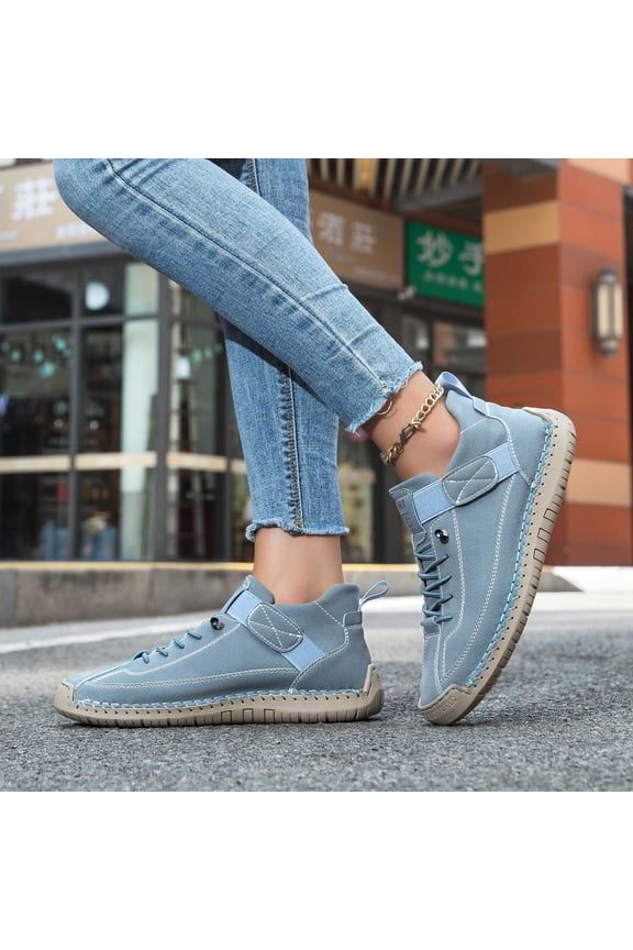 Women Shoes Comfortable Orthopedic Sneakers with Arch Support Casual Trainers Hiking Shoes (Sky Blue 37)