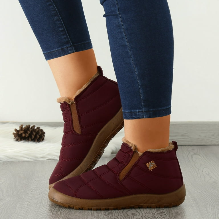 Women Shoes Couples Mens Womens Boots Winter Flat Anti Splashing