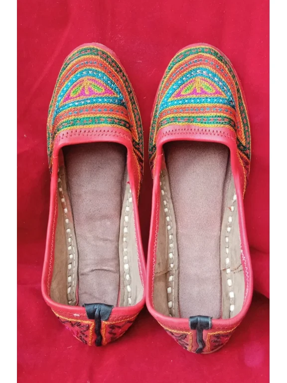 Women Shoes Leather Flats Jutties Handmade Indian Casual Mojaries US 7.5