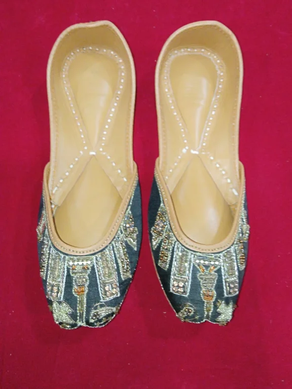 Women Shoes Leather Handmade Indian Casual Mojaries Jutties Flats Black US 4