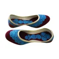 thumbnail image 1 of Women Shoes Leather Handmade Indian Loafers Jutti Ballet Mojaries Maroon US 5-10, 1 of 1