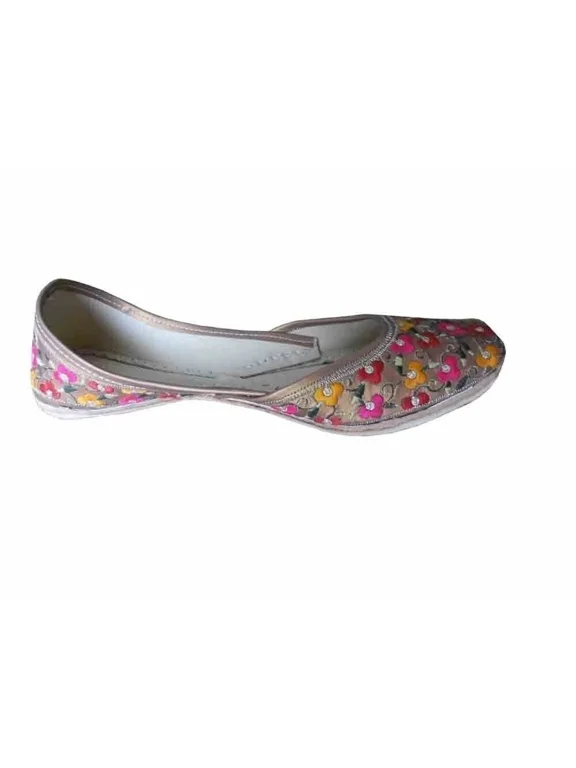 Women Shoes Leather Handmade Indian Oxfords Jutties Mojaries Flats US 8.5