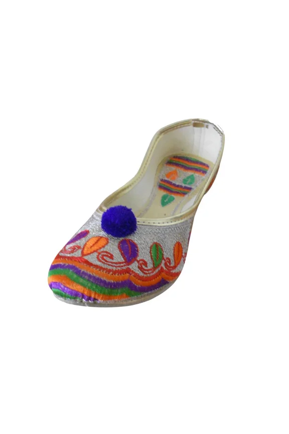 Women Shoes Leather Handmade Indian Wedding Jutties Mojaries Flats US 5-7