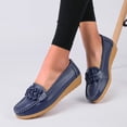 thumbnail image 1 of Women Shoes On Women Comfort Walking Flat Loafers Casual Shoes Driving Loafers Walking Shoes For Women Dark Blue 7.5, 1 of 9