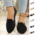 thumbnail image 1 of Women Shoes Womens Loafers Slip On Ballet Flats for Women Round Toe Glitter Fabric Flat Shoes Solid Color V Cut Comfort Walking Flats Wide Width Women Shoes Casual Dress Daily House Shoes for Women, 1 of 10