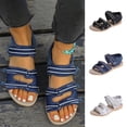 thumbnail image 1 of Women Shoes Womens Sandals Women's Fashion Casual Summer Arrival Solid Color Pointed Toe Flat Sandals Blue 42, 1 of 8
