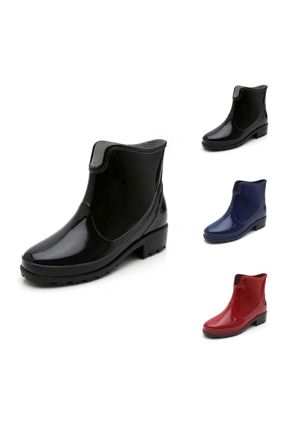 Women Short Ankle Waterproof Rubber Anti Rain Shoes For Spring And Summer And Design For Rainy Days Low Heel Footwear For All Occasions Outdoor Booties Walking Boots