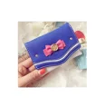 thumbnail image 1 of Women Short Lolita Wallets Female Card Holder Purses Girls Small Wallet with Coin Purse Carteras Kawaii Bowknot wallet (Blue), 1 of 7