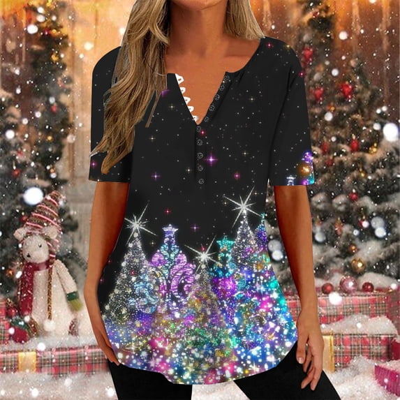 Women Short Sleeve Loose Fitting Fashion Christmas gift Leisure Chiffon Thin section Durable Sexy Lining Blue Trendy Short Sleeve Size S