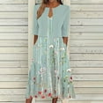 thumbnail image 1 of Women Short Sleeve Loose Floral Print Maxi Dresses Casual Long Dresses, 1 of 8