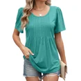 thumbnail image 1 of New Women Short Sleeve Round Neck T Shirt Tops, 1 of 1