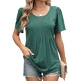 thumbnail image 1 of Women Short Sleeve Round Neck T Shirt Tops, 1 of 1