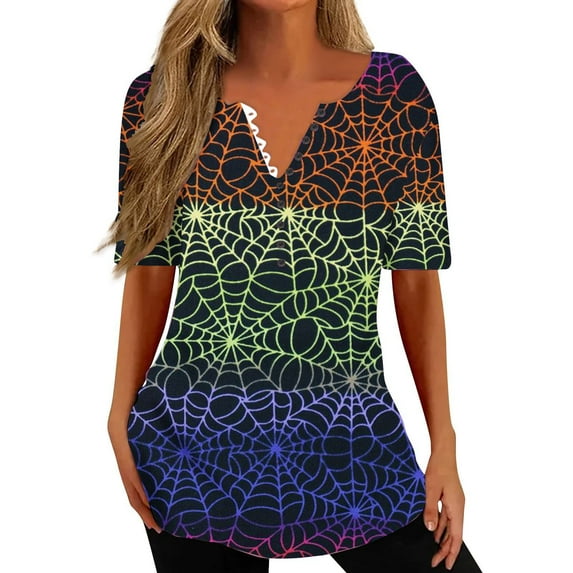 Women Short Sleeve Sets Leisure Capris Printed Loose Fitting Durable Thin section Fashion Christmas gift Sexy Lining White Trendy Short Sleeve Size S