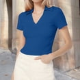 thumbnail image 1 of Women Short Sleeve Shirts V Neck Summer Tops Casual Work Basic Tees Tops Clothes Hide Tummy Tee Shirt Women Loose Fit Athletic Tops Women Tee Shirts Pack Cute Summer Tops Short T Shirt Long Sleeve, 1 of 4