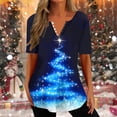 thumbnail image 1 of Women Short Sleeve Thin section Christmas gift Durable Loose Fitting Leisure Chiffon Fashion Sexy Lining Navy Trendy Short Sleeve Size 2XL, 1 of 6