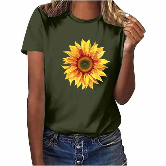 Women Short Sleeve Tops Casual Big Tshirts to Wear With Leggings Crew Neck Tops Grey