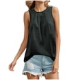 thumbnail image 1 of Women Short Sleeve Tops Dressy Casual Ladies Tops And Blouses Long Black Shirts for Leggings, 1 of 3