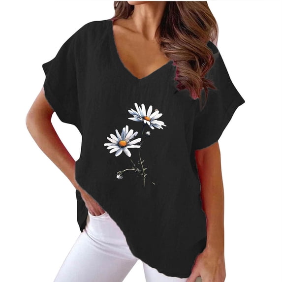 Women Short Sleeve Tops Dressy Casual Tshirts Shirts Graphic Vintage Sexy Tee Shirts Womens Graphic Clearance Deals