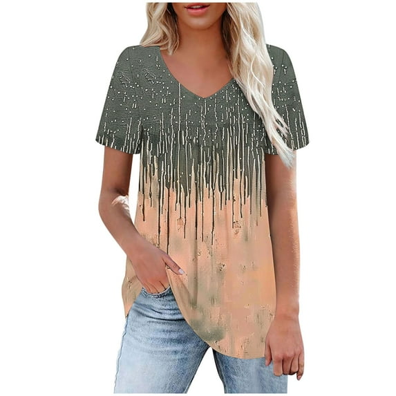 Women Short Sleeve Tops Fitted Womens Loose T Shirts Shirts for Women Work