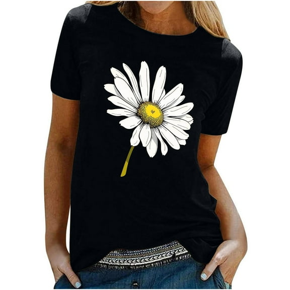 Women Short Sleeve Tops Fitted Work Out Shirts Gym Loose Plus Size Letter Print Tee