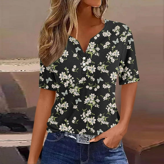 Women Short Sleeve Tops Trendy Professional Work Blouses for Women Fashion 2022 Short Sleeve Tunic Tops for Women 3Xl