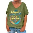 thumbnail image 1 of Women Short Sleeve Tops Trendy Tshirts Shirts Graphic Vintage V Neck Basic Tees Fitted Pack, 1 of 4
