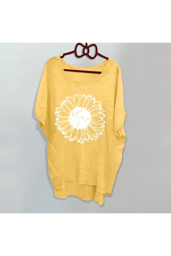 Women Short Sleeve Tops Tunic T Shirts for Women Trendy Loose Fit T Shirts Oversized Tee Shirts New Arrivals