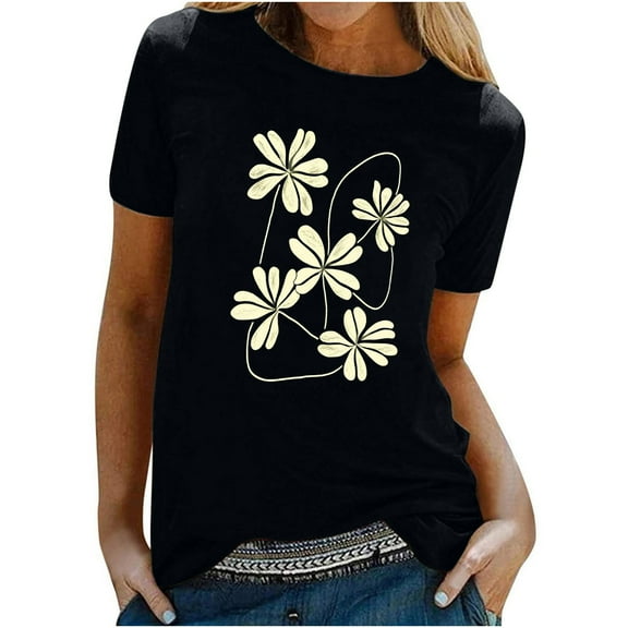 Women Short Sleeve Tops V Neck Shirts for Women Trendy Plus Size Shirts for Women Dry Fit