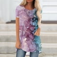 thumbnail image 1 of Women Short Sleeve Trendy Lining Christmas gift Durable Sets Leisure Printed Loose Fashion Thin section Loose Fitting Short Sleeve Purple Sexy Lining Size M, 1 of 5