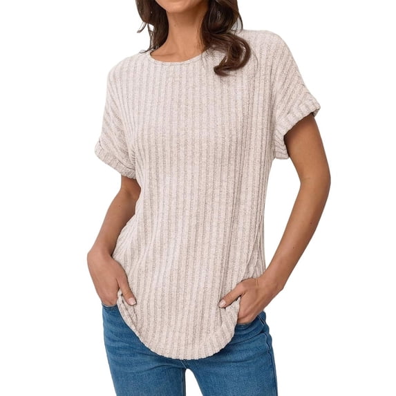 Women Short Sleeve Tunic Tops XL