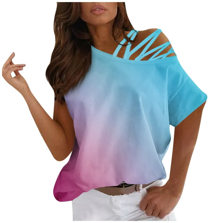 Women Short Sleeve V Neck High Low Blouse Shirt Tops Drawstring Short Long Sleeve T Shirt Blouses Solid Color Button Up Shirt Flowy Casual Blouses Shirts Walmart