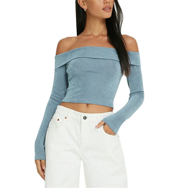 Tight off the shoulder tops best sale