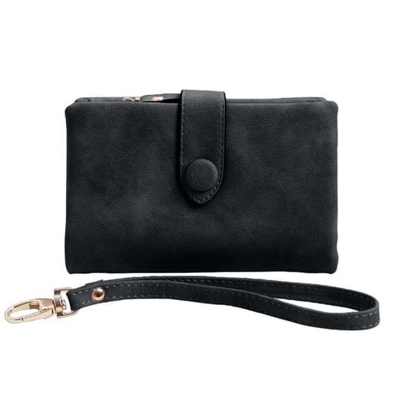 Women Short Wallet Casual PU Solid Multi-purpose Coin Card Purse Wallet