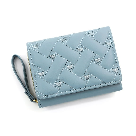 Women Short Wallet PU Leather Credit Card Holder Fashion Zipper Small Coin Purses Change Pocket Business Gift for Girls